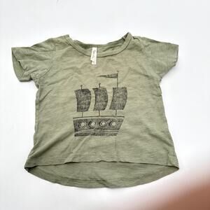 RYLEE & Cru Green Ship Cotton Tee // 3 - 6 mo